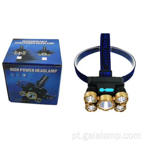 Farol versátil USB recarregável para acampar e pescar